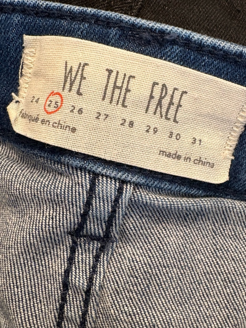 We The Free Blue Denim Cutoff Shorts Raw Hem High Rise Y2K Festival 25 - Picture 4 of 6